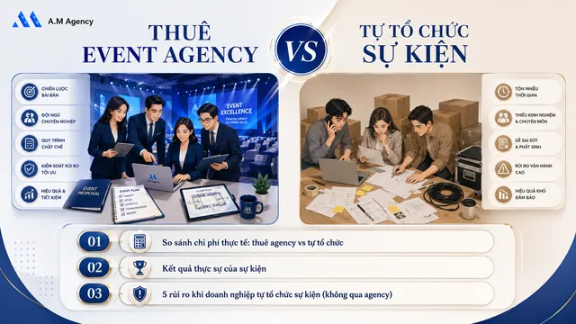 So sánh: Thuê event agency vs tự tổ chức sự kiện