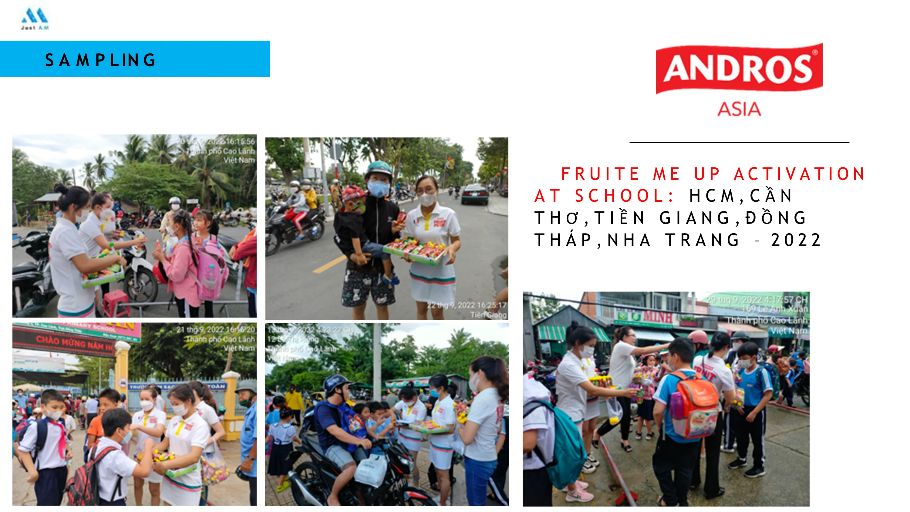 Đội promoter phát sampling tại trường tiểu học toàn quốc