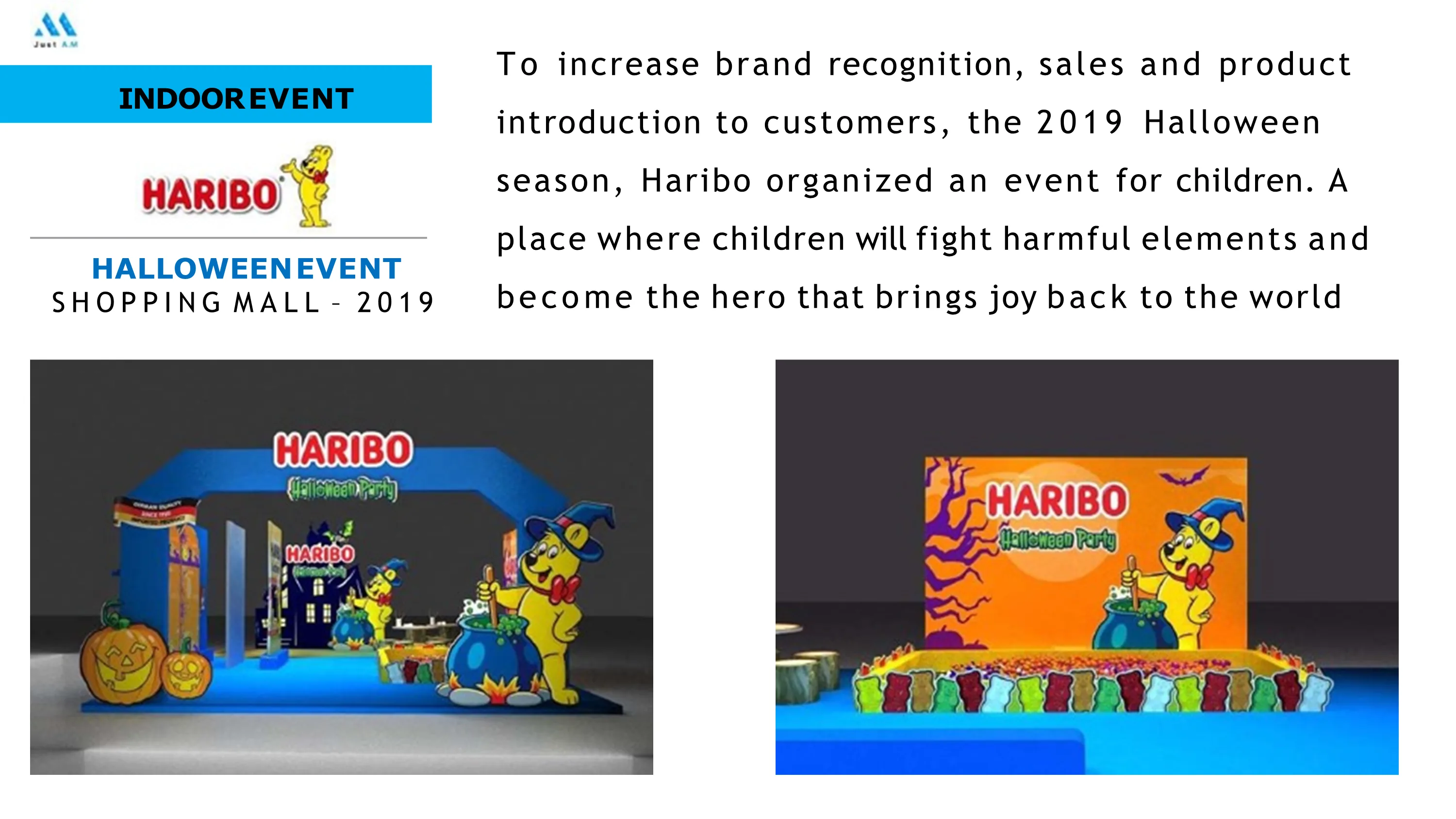 HARIBO - thiết kế booth trải nghiệm mang không khí Halloween với hình ảnh Goldbear